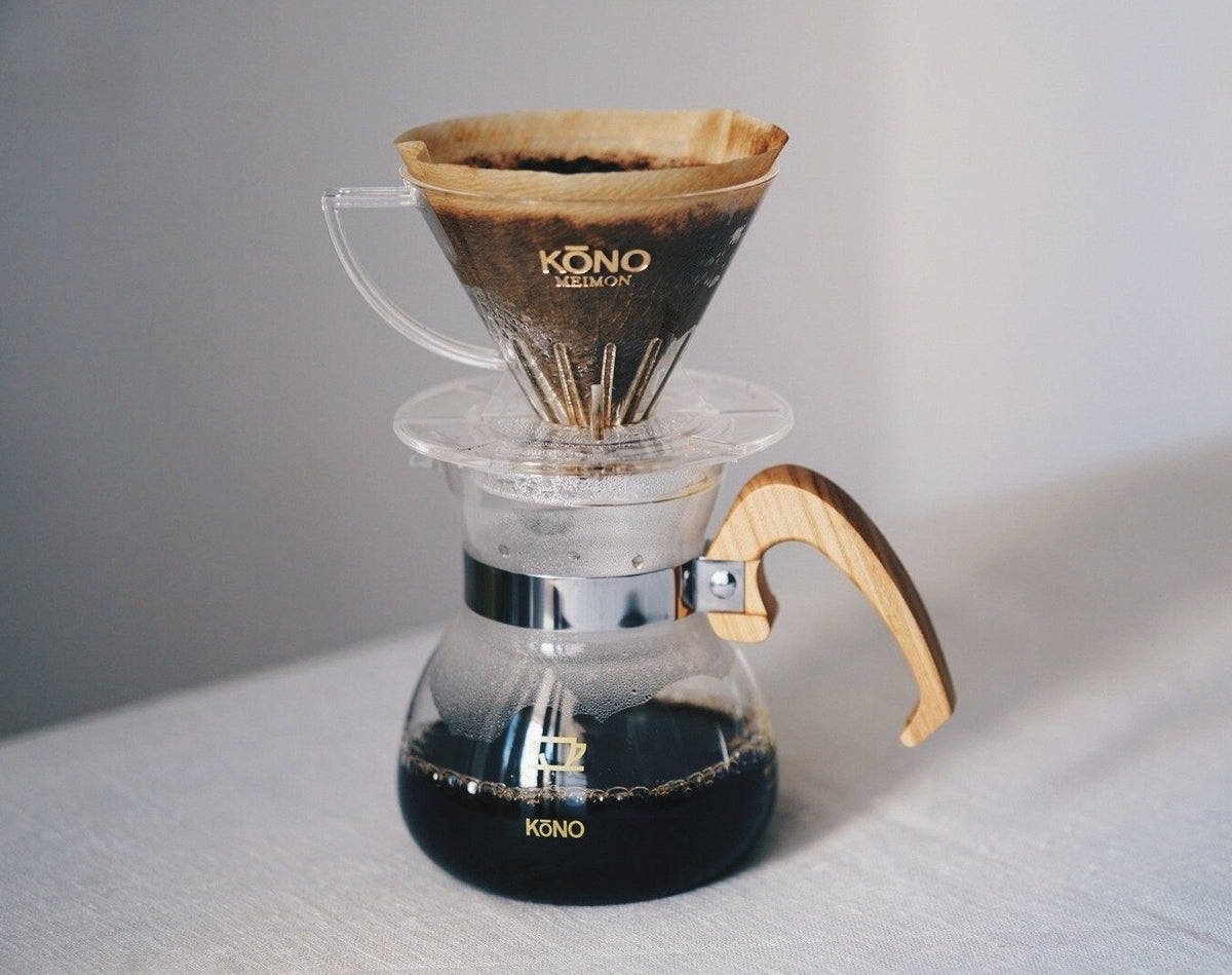 KONO Meimon 2 person coffee dripper set - Sakura Wood handles Set KONO KONO 2 person coffee dripper set - Sakura Wood handles
