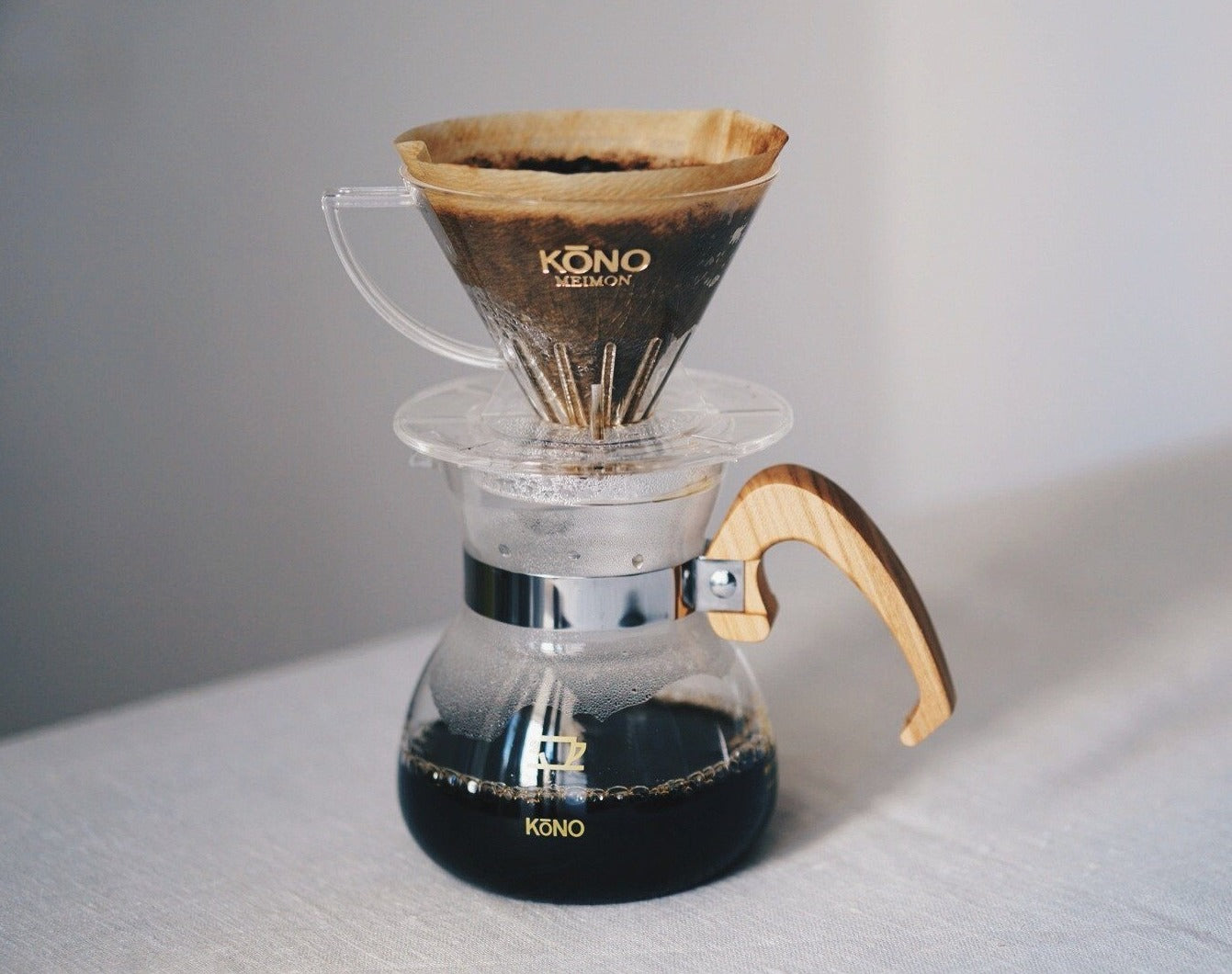 KONO Meimon 2 person coffee dripper set - Sakura Wood handles Set KONO KONO 2 person coffee dripper set - Sakura Wood handles